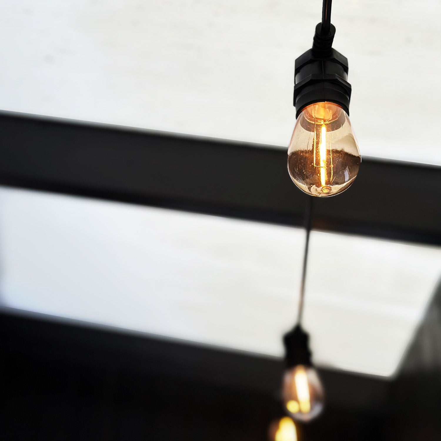 vintage lightson closeup roof