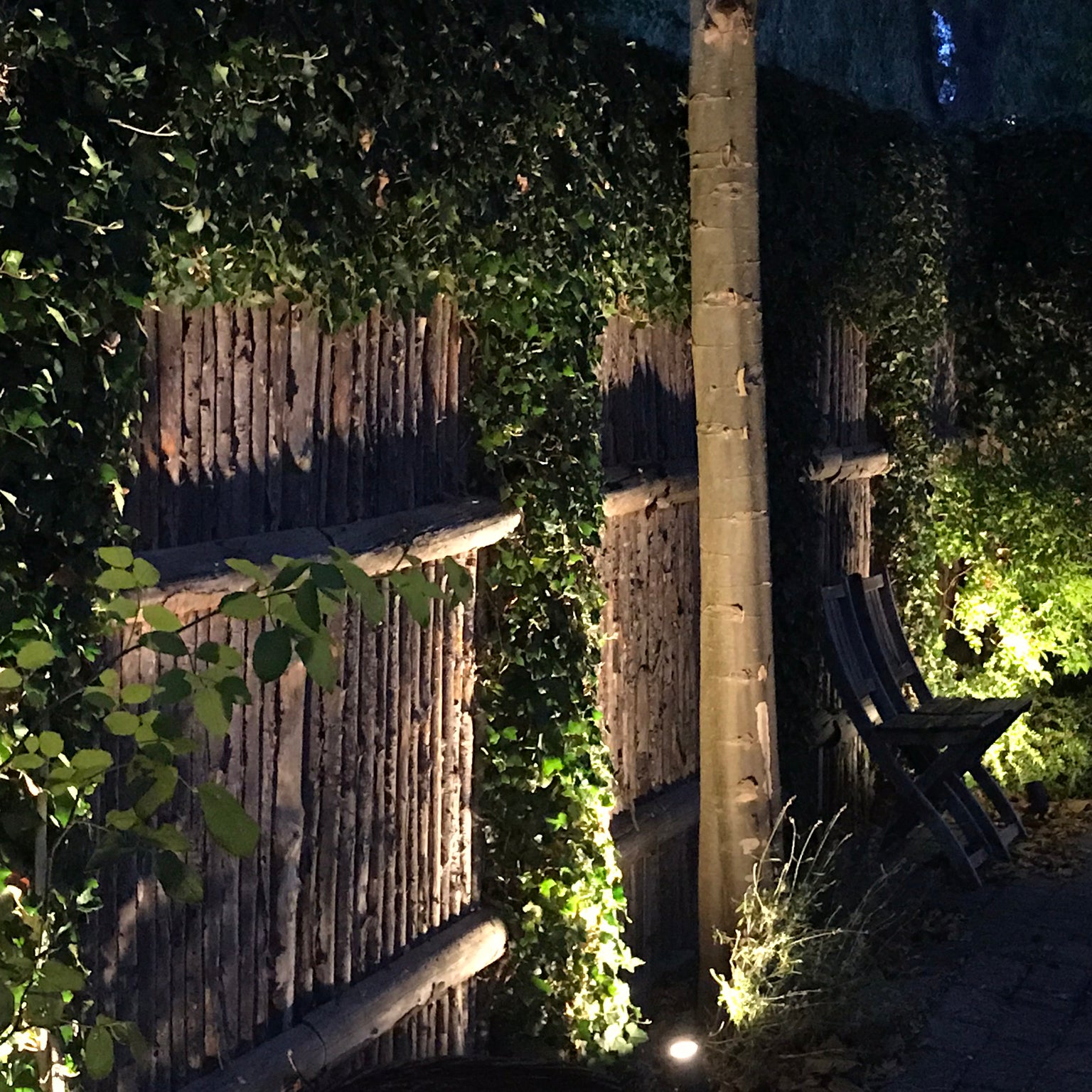 luna black lightson environment garden fence