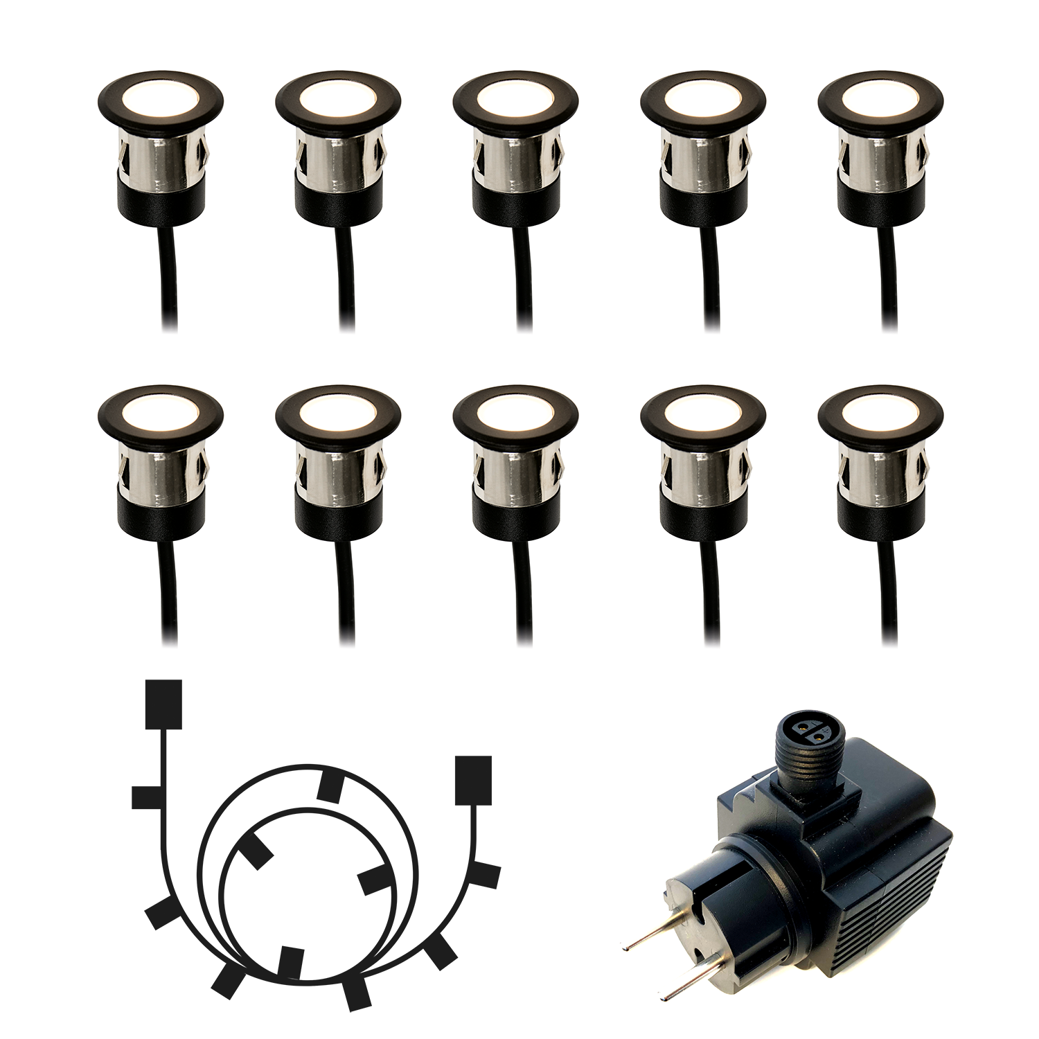 ORION 10-pack decklight (svart)