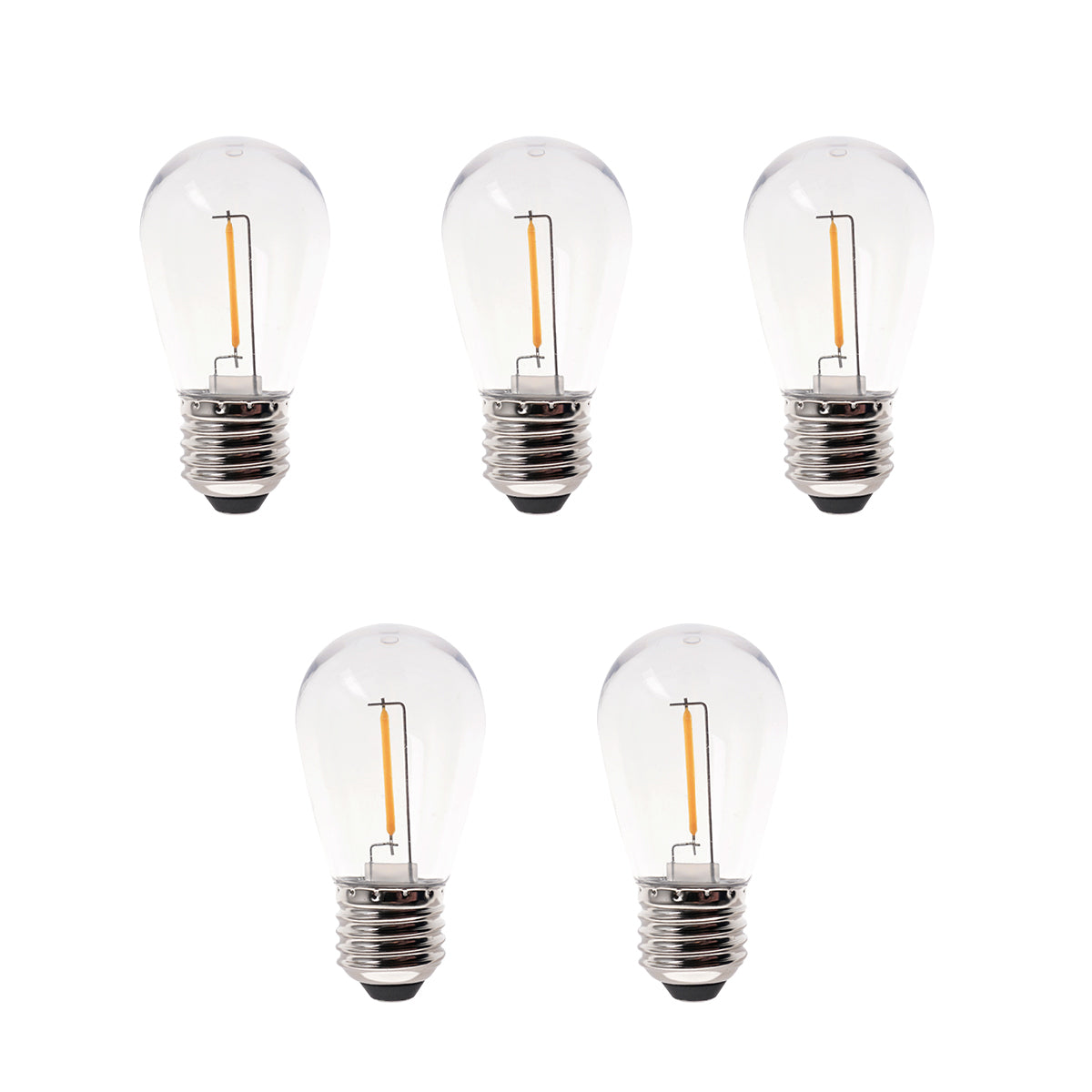 Deco bulb x 5, E27 12V (varmvit)
