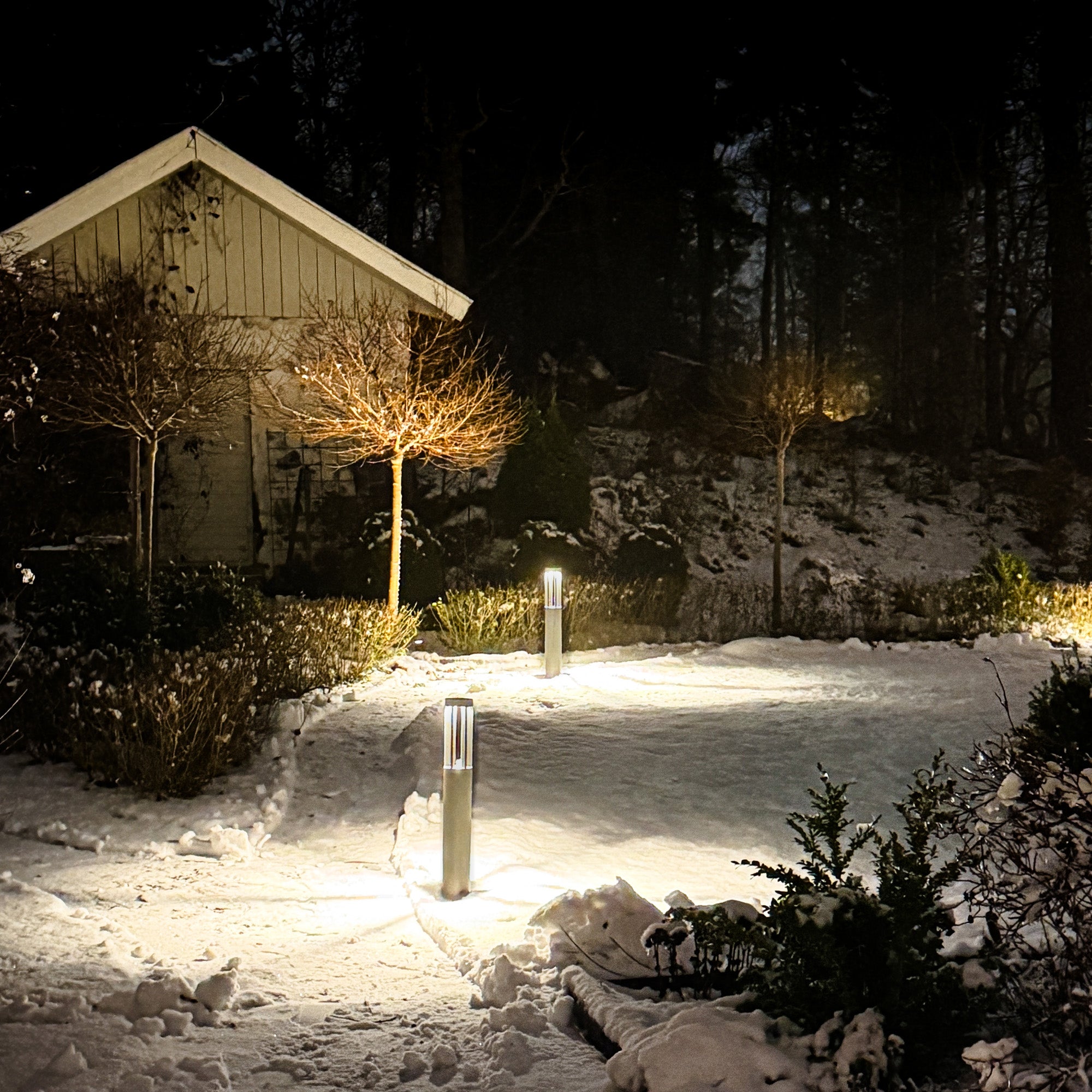 Helix lightson snow aisle