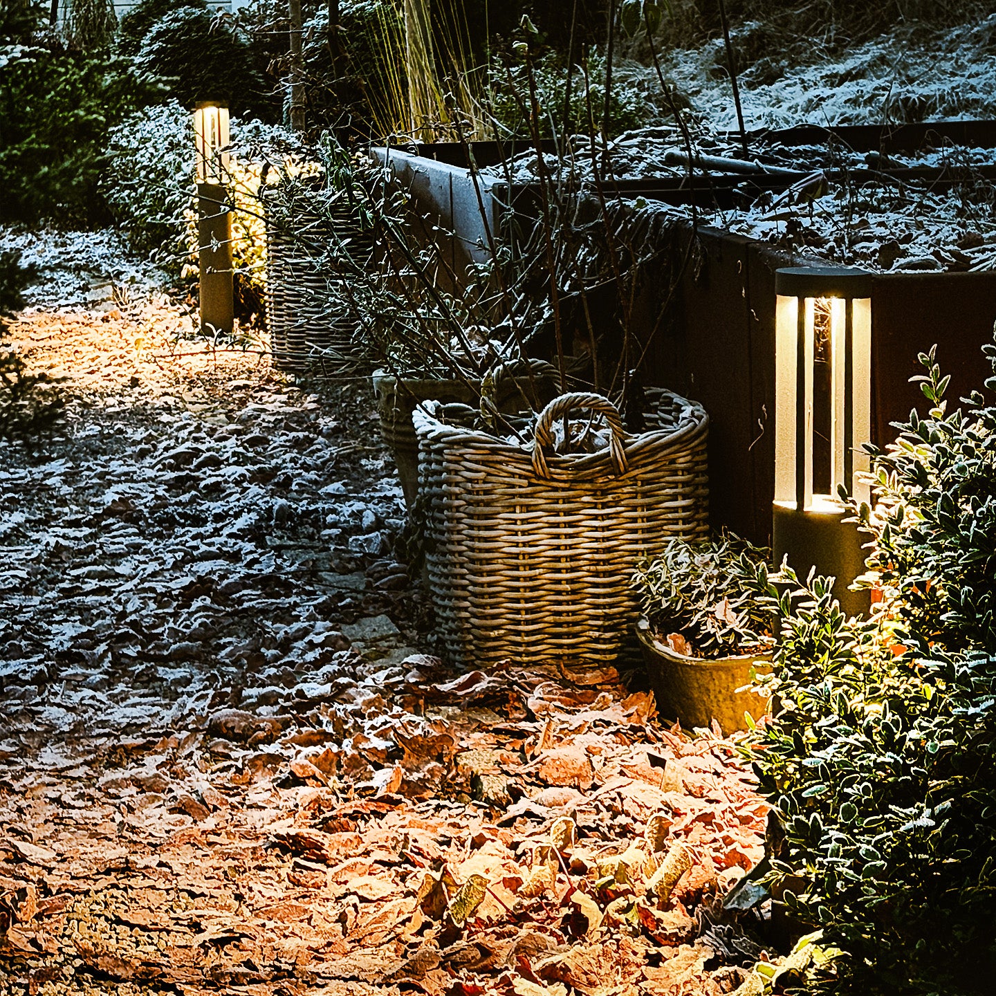 Helix lightson wintertime evning