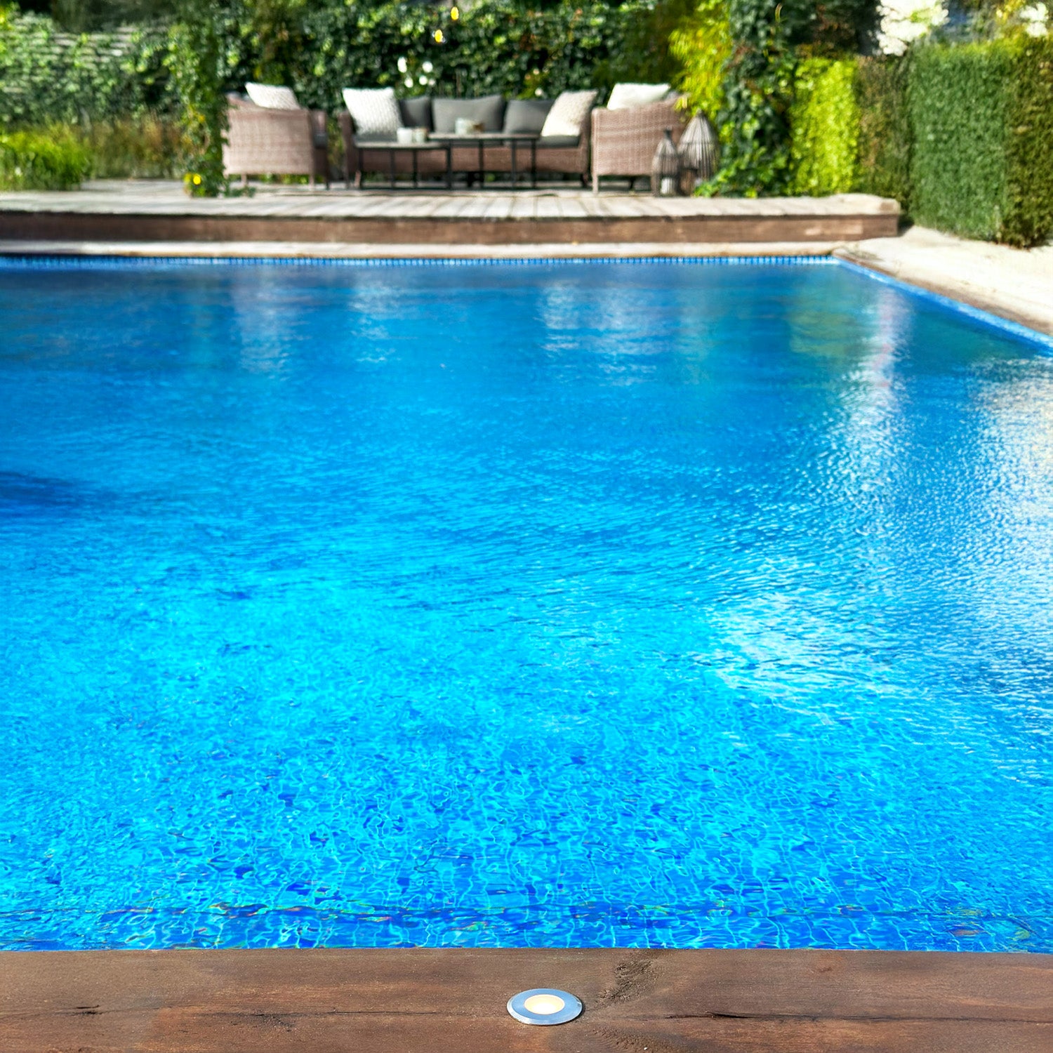 Dexter silver lightson pool edge lounge
