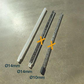 GLASS TOP Stix frosted Ø14 mm