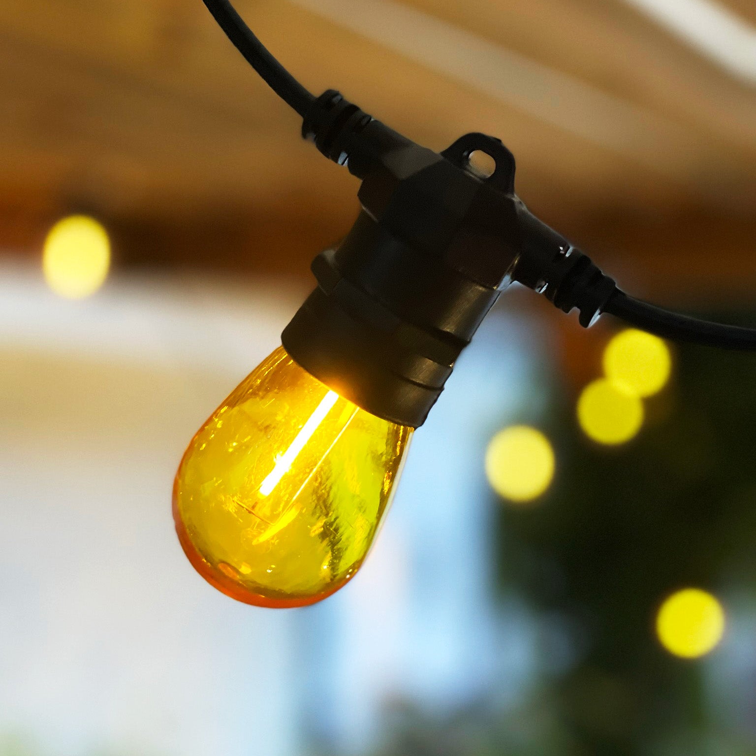 DECO BULB x 5, E27 12V (gul)